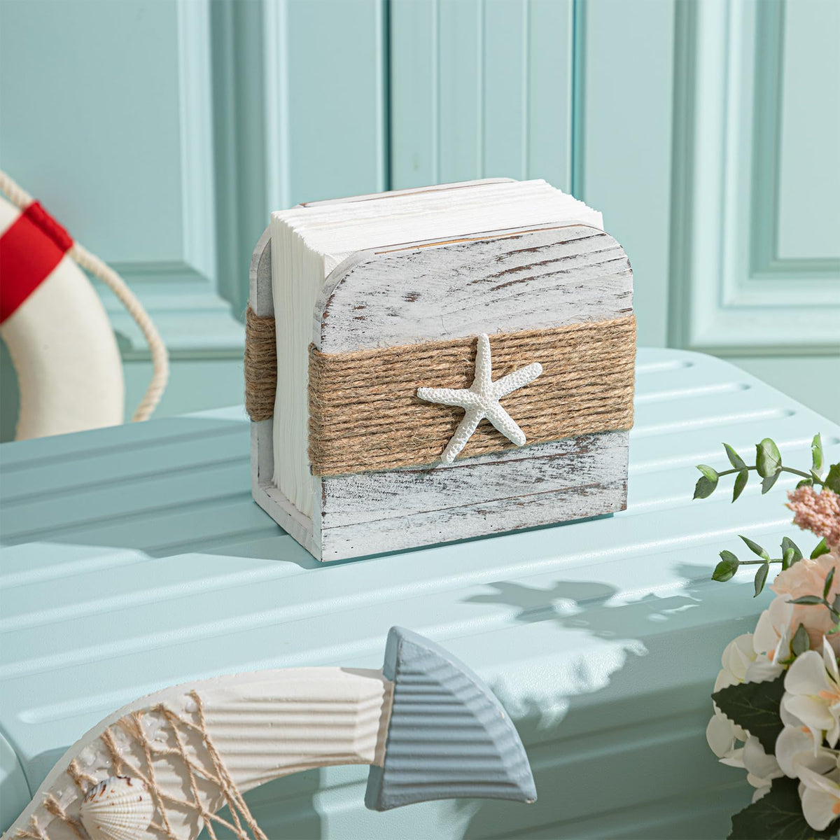 Fiwochic napkin holder packaging to table design ships ready for quick setup