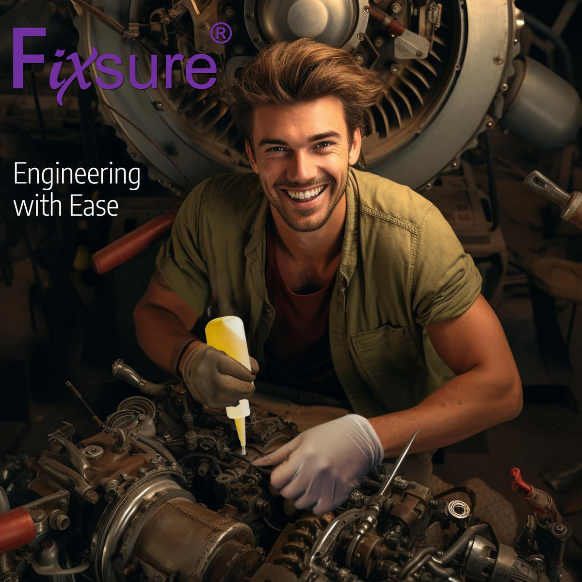 FIXSURE red tip cap dispensing ensures controlled pours with minimal waste.