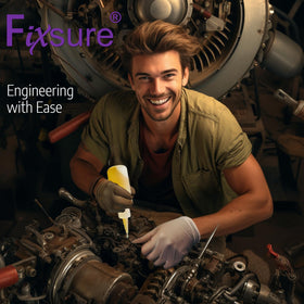 FIXSURE red tip cap dispensing ensures controlled pours with minimal waste.
