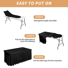Fixwal 2-in-1 tablecloth skirt design for a seamless event look