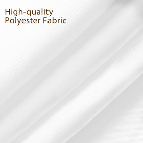 Fixwal 8 ft rectangle tablecloth in a dining setup with smooth drape