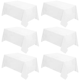 Fixwal 90x156 white tablecloth close up showing durable stitching for elegant tables