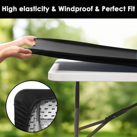 Fixwal anti-sag windproof tablecloth with elastic edges outdoors