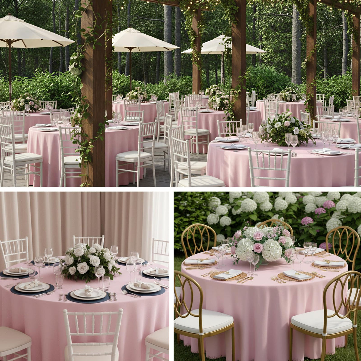 Close-up fabric texture of Fixwal fade-resistant pink tablecloth