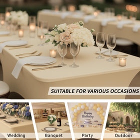 Fixwal dessert buffet table with champagne cover looking neat and professional