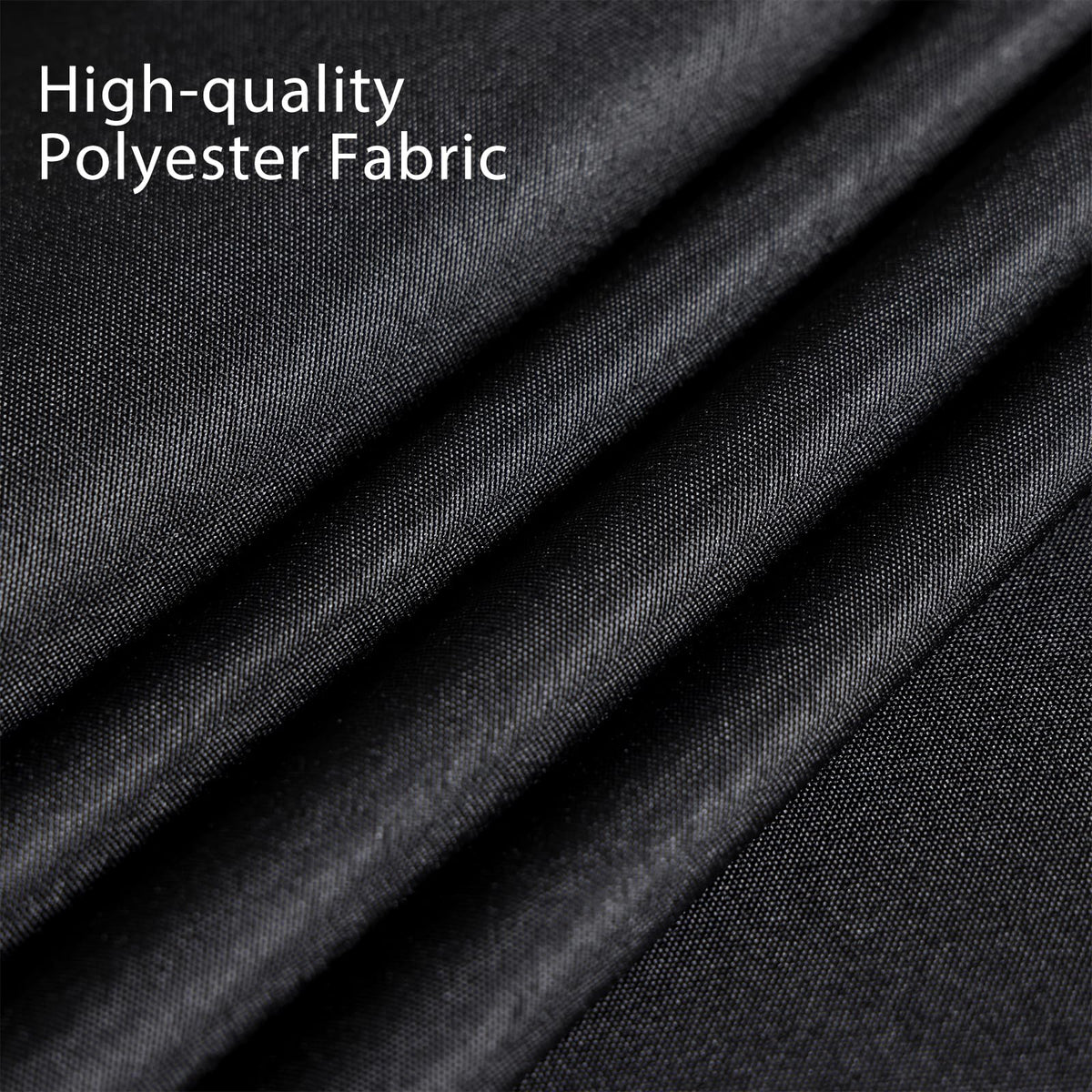 Fixwal close-up stitching shows durable edge on black cloth