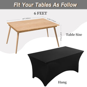 Fixwal elastic leg pockets design table cover offers secure, slip-free setup.