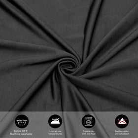 Fixwal black table cover enhances banquet and wedding decor with clean lines.