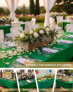 Fixwal green stretch table cloth with reinforced pockets enhances durability.