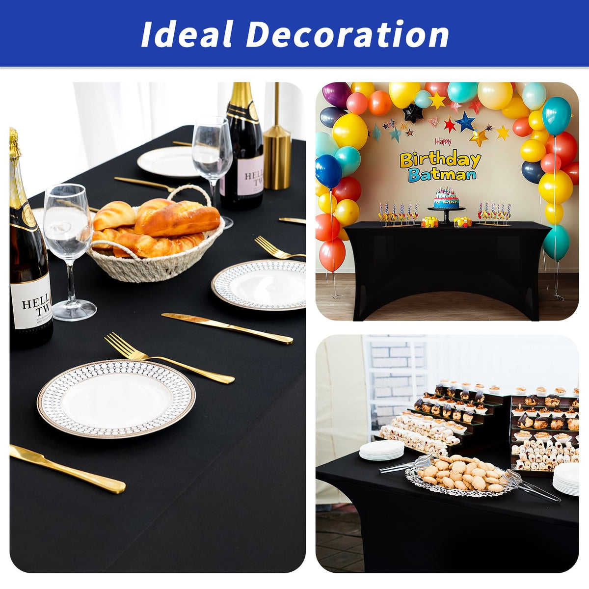 Fixwal multiuse tablecloth suited for parties and trade shows.
