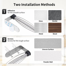 Fixwal 304 stainless steel matte finish paper towel holder resists water and dust.