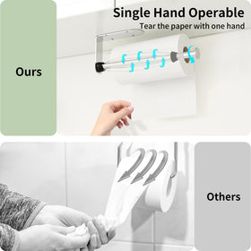 Fixwal self adhesive installation option for the under cabinet paper towel holder.