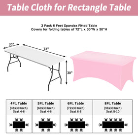 Fixwal rectangle tablecloth 6ft offers wrinkle resistance and professional lines.