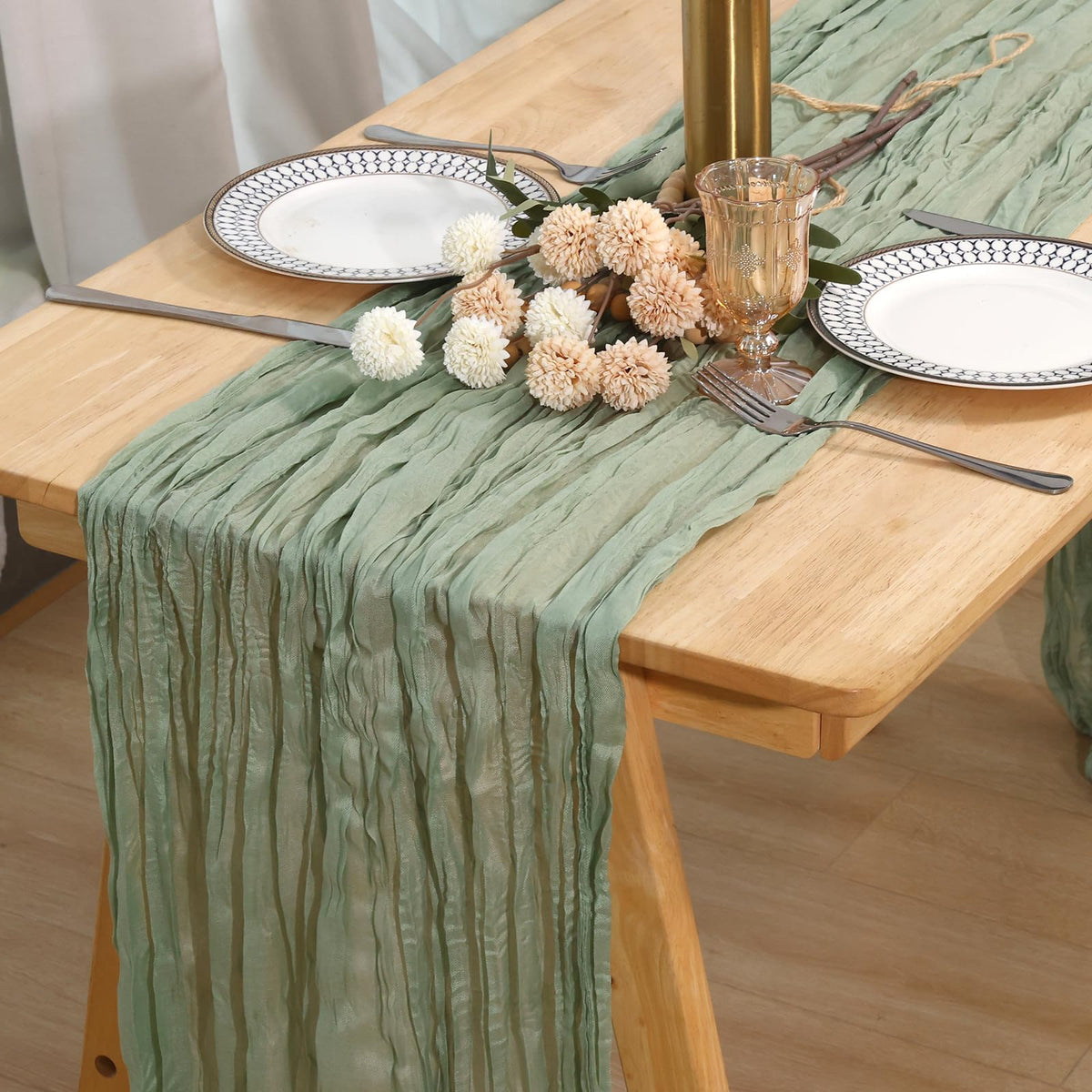 Fixwal table runner with reinforced edges for durable, reusable decor