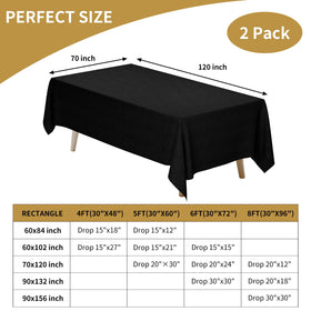 Fixwal tablecloth 70x120 inch—fade-resistant color that stays vibrant after washing.