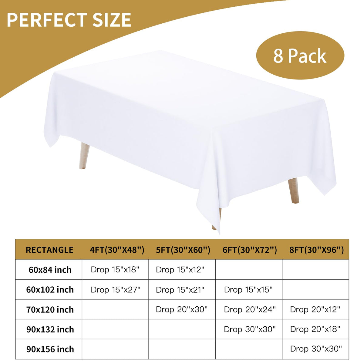 Fixwal tablecloth close-up showing durable stitching on 100% polyester fabric.