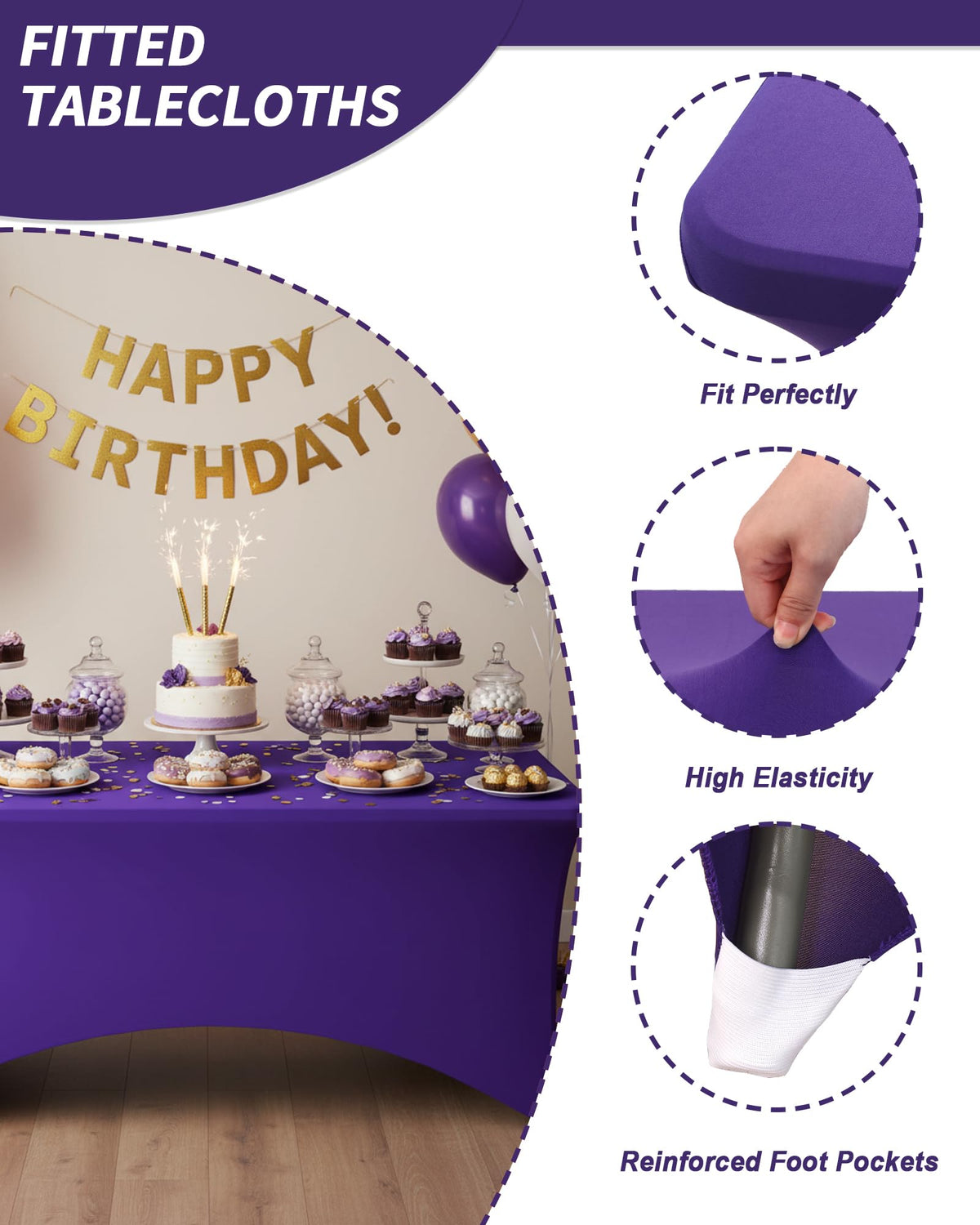 Fixwal washable tablecover ready for machine or hand washing.