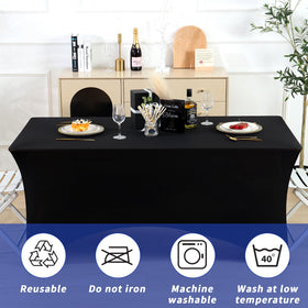 Fixwal black wedding banquet tablecloth for elegant event decor