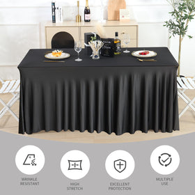 Wedding or party venue with Fixwal table skirt creating polished decor