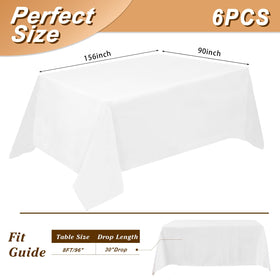 Fixwal white tablecloth fade resistant fabric keeps colors vibrant after washing
