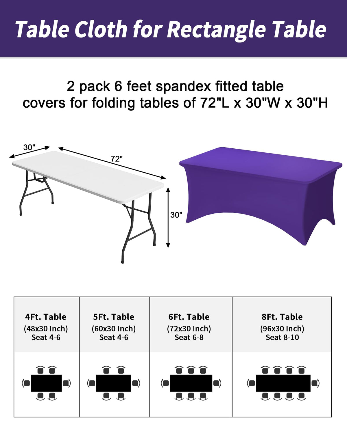 Fixwal wrinkle-resistant stretch fabric creates a polished banquet table look.