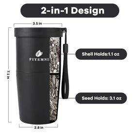 FIYEMNI portable seed organizer keeps shells separate during snacks.