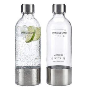 FIZZ IT 1L bottle with stainless base and cap preserves fizz for hours