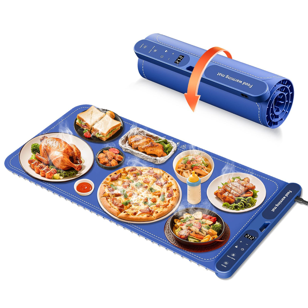 FJAU warming mat extralarge 32x15 in ready for buffet service.