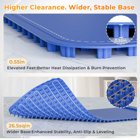 FJAU warming mat rolls up for compact storage after events.