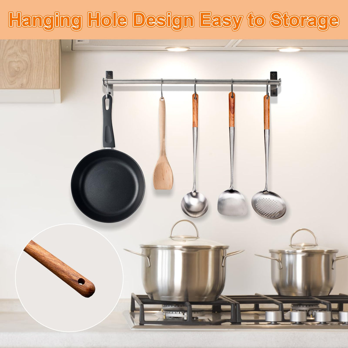 FJNATINH dishwasher‑safe cooking tools for easy cleanup.