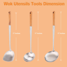 FJNATINH ergonomic wooden handle provides a comfortable grip.