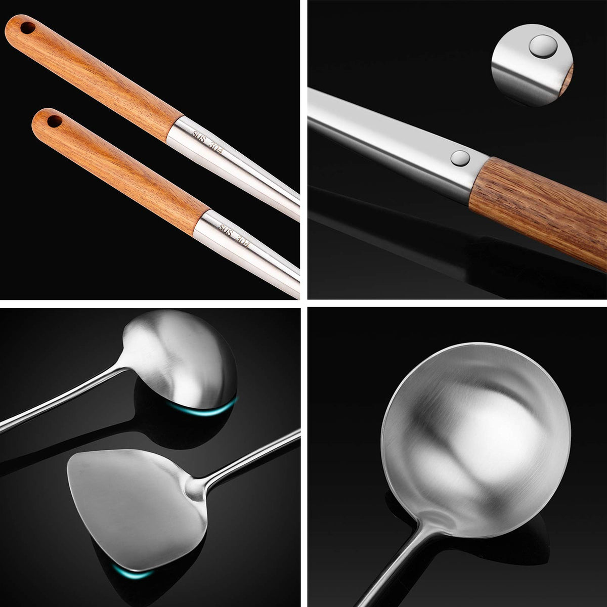 FJNATINH heat‑resistant stainless steel resists warping during cooking.