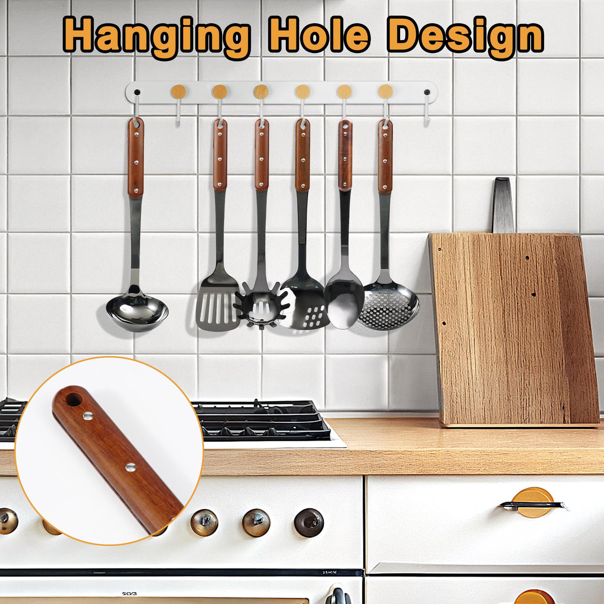 FJNATINH ladle in stainless steel for soups and sauces