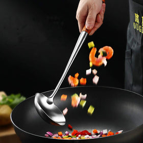 FJNATINH wok utensil set supports turning and skimming efficiently.