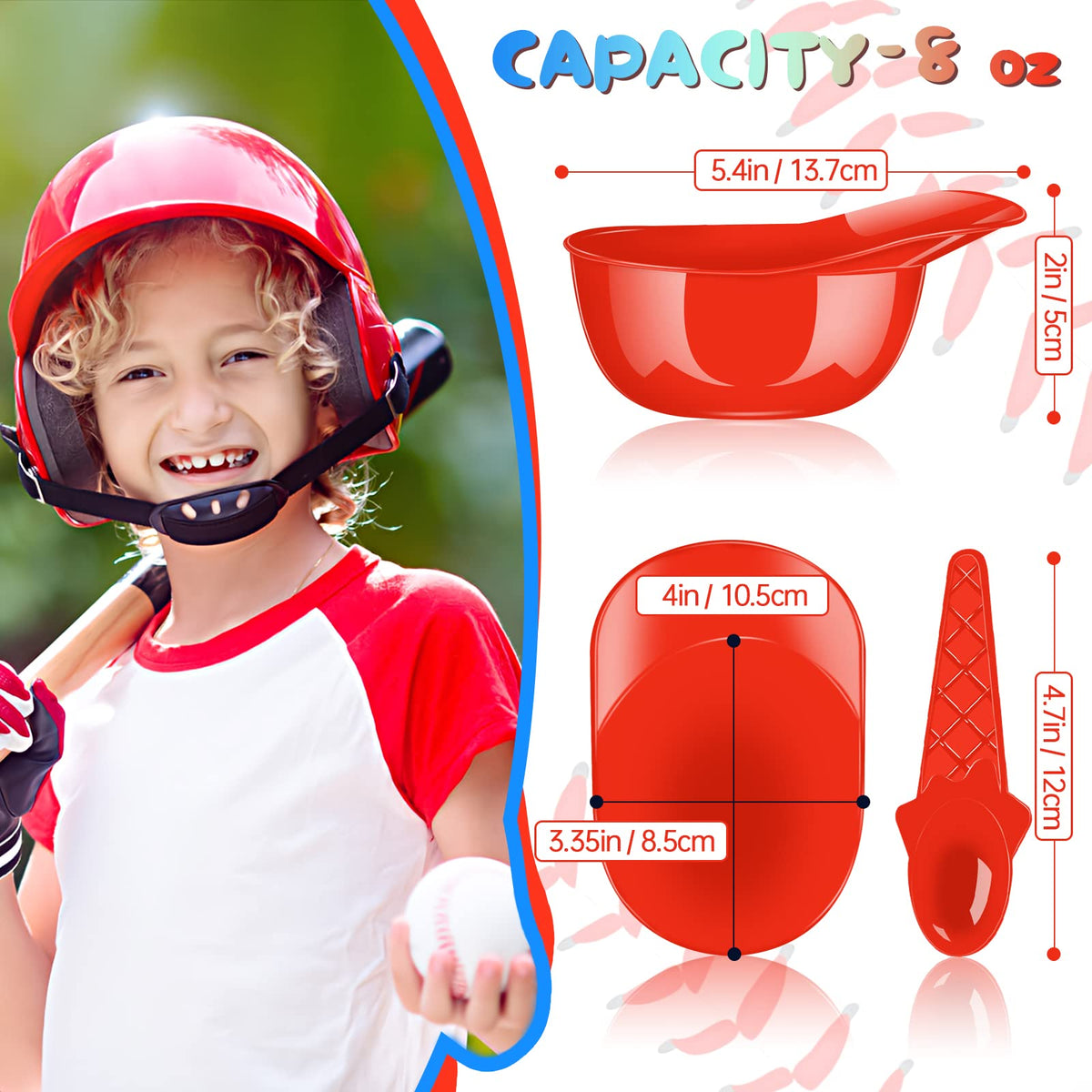 FJZZ colorful baseball bowls ideal for themed birthday parties