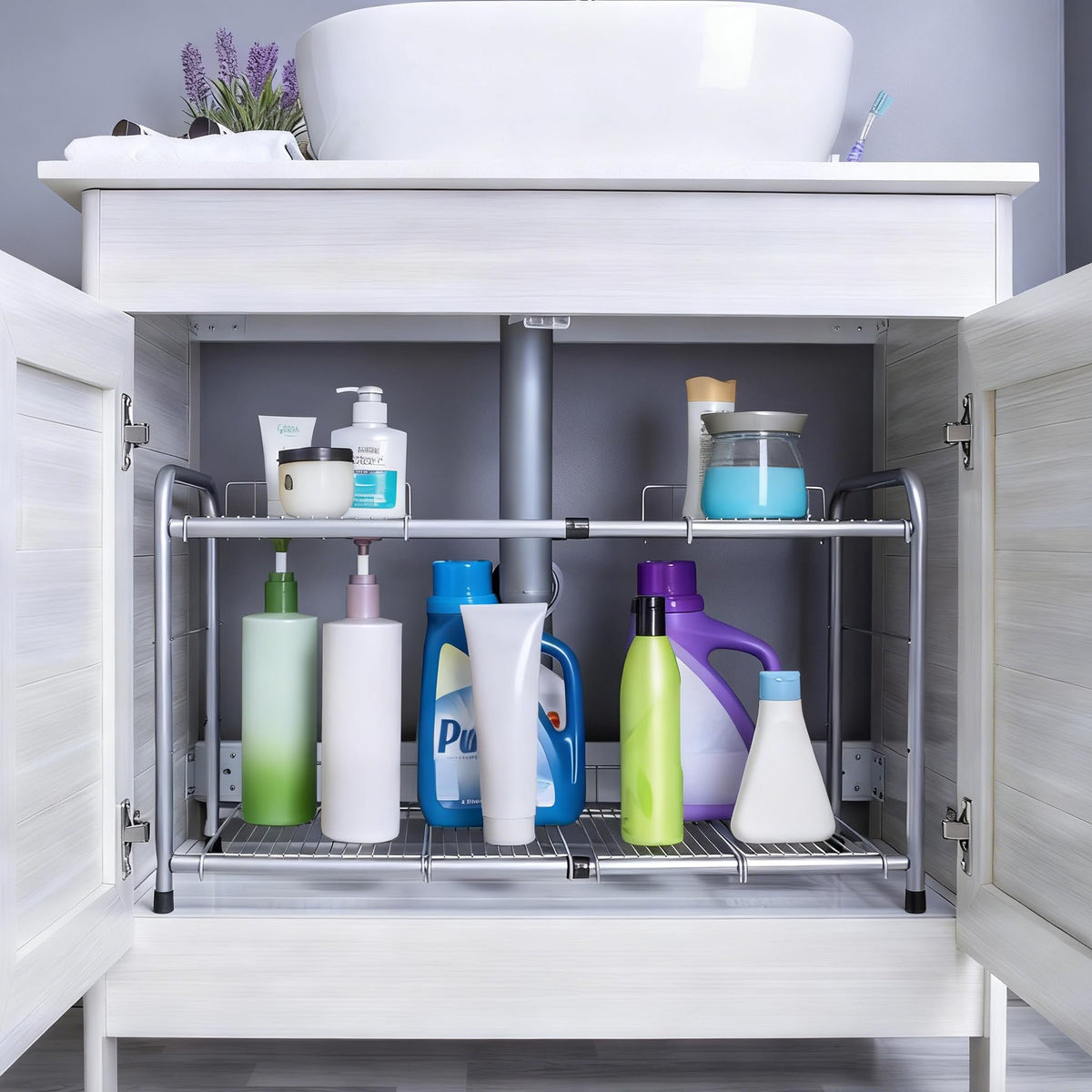 FlagShip 17 to 25 inch length adapts to many under-sink spaces.