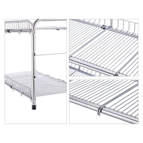 FlagShip expandable-pipes and adjustable-height feature adapts to plumbing.