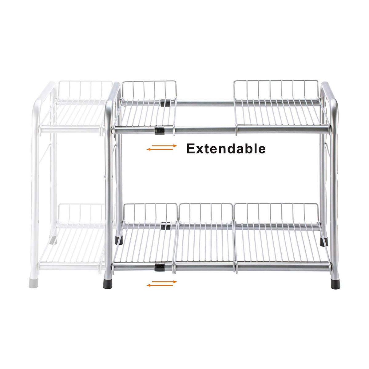 FlagShip guardrail-panel design prevents tipping in tight cabinets.