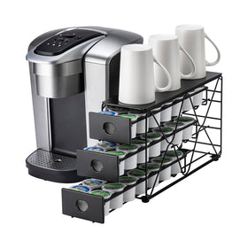 FlagShip 3-tier K Cup Holder top view keeps coffee pods organized and within reach.