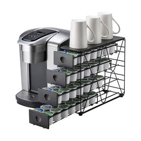 FlagShip K Cup Holder on counter in ready-to-use view, promoting organized storage.