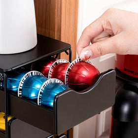 FlagShip top area stores mugs and accessories for a complete setup.
