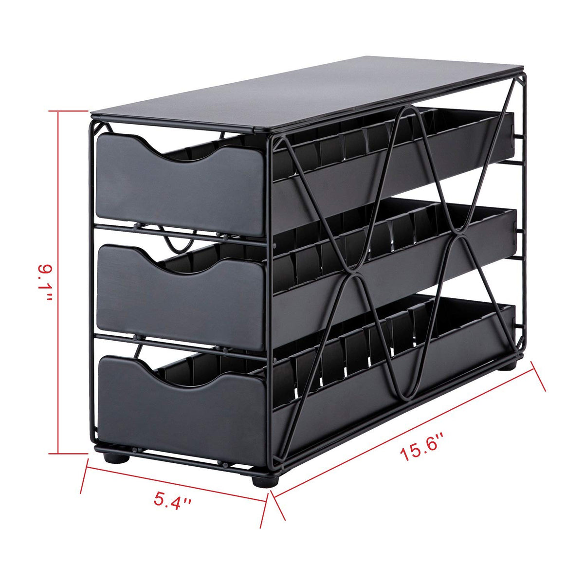 FlagShip Vertuo pod drawer front view highlights slim, space-saving profile.