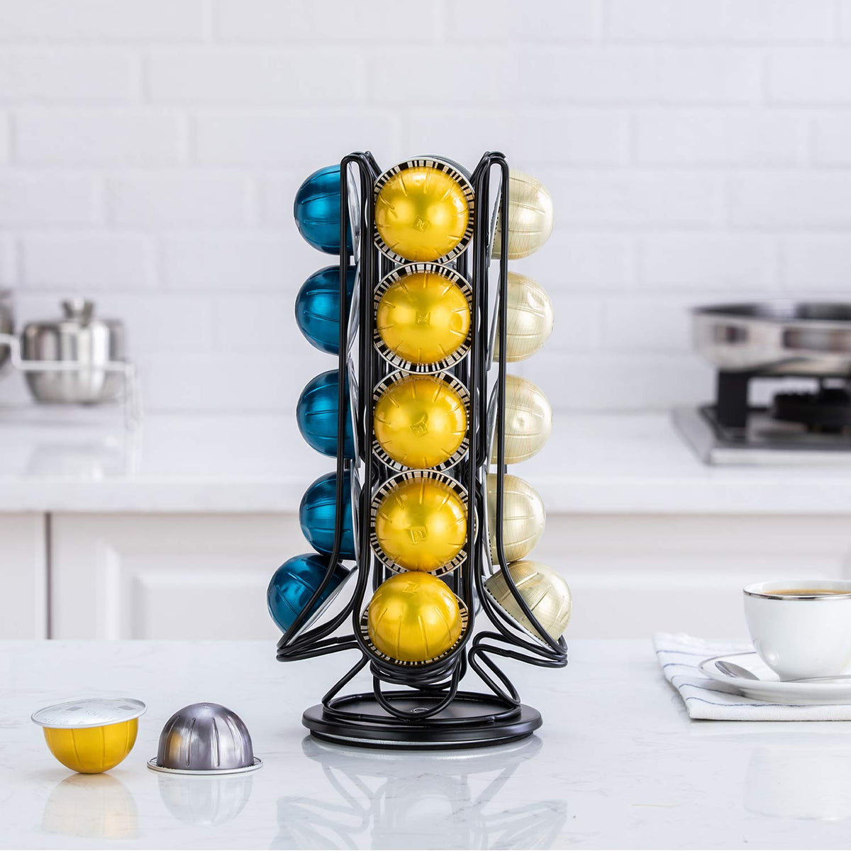 FlagShip Vertuo Pod Holder holds up to 20 Vertuoline pods