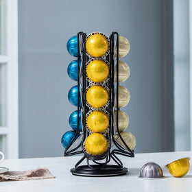 FlagShip Vertuo Pod Holder on a countertop showcases space-saving design
