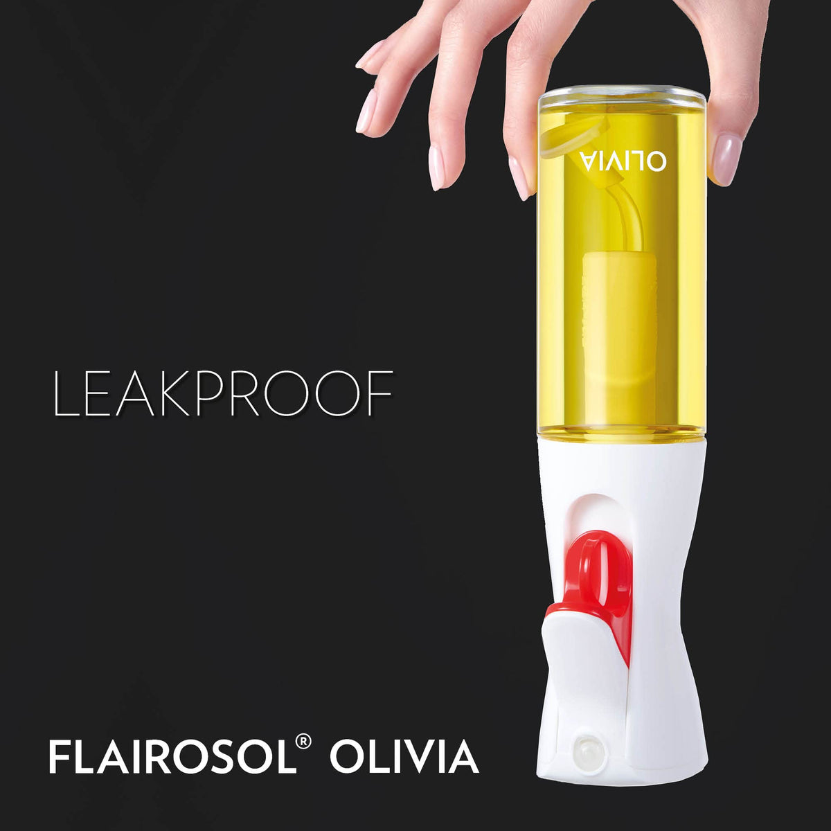 FLAIROSOL Olivia leakproof trigger ideal for outdoor cooking.