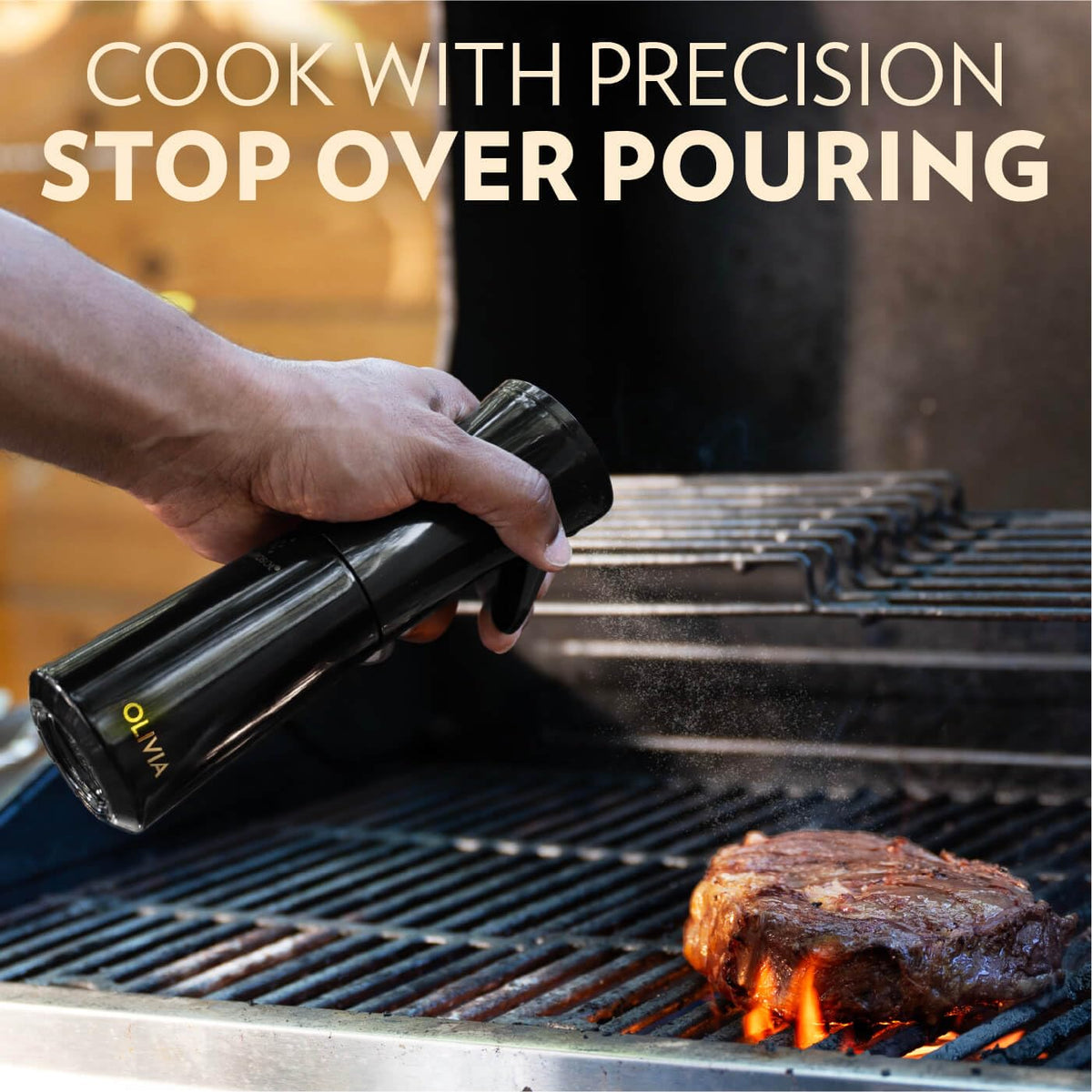 Anti-drip trigger and filter keep counters clean during cooking