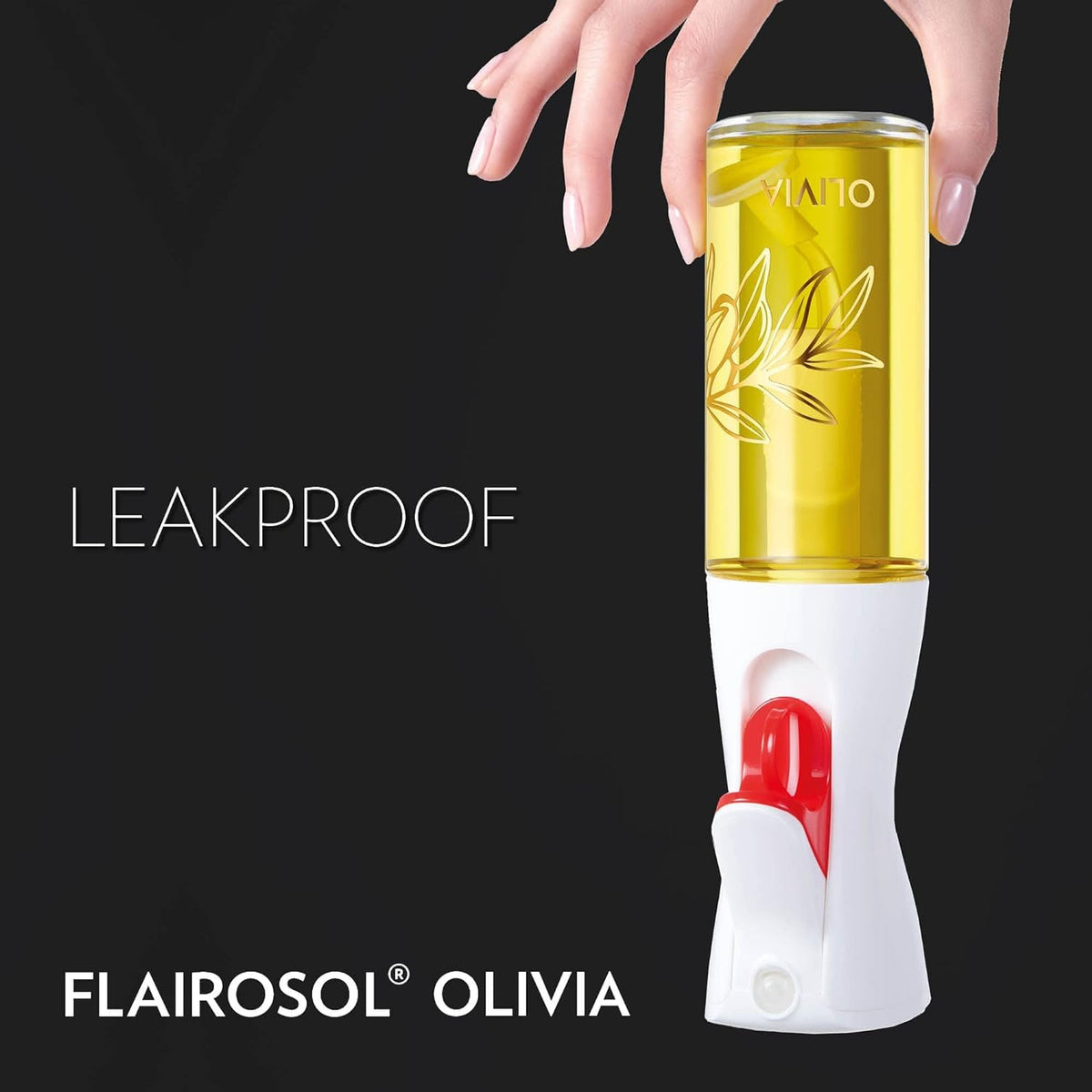 FLAIROSOL Olivia Signature glass bottle design adds durability and easy refilling.