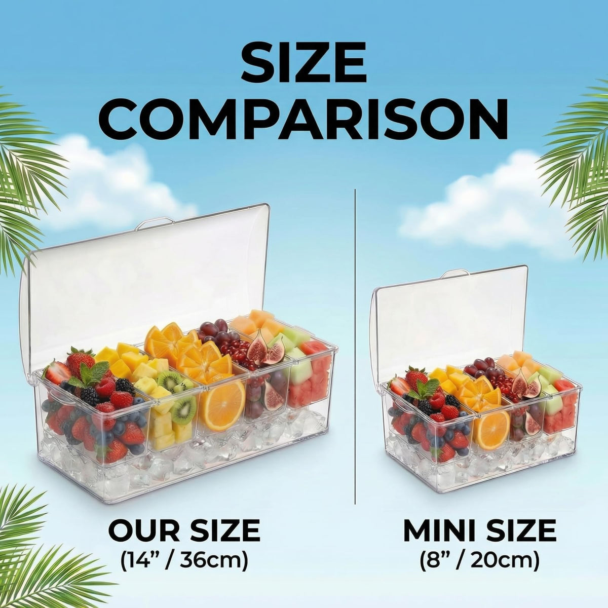 Flajepetals fruit serving container ideal for fresh slices at parties.
