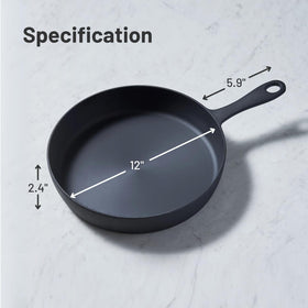 Flambo cast iron without PFAS emphasizing chemical-free seasoning readiness.