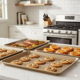 FLAREFX Diamond Texture Surface enhances nonstick performance and even heat distribution.